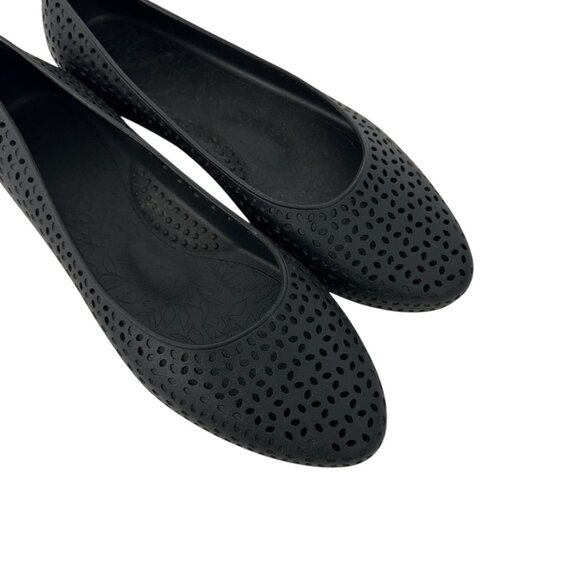Okabashi Womens Perforated Black Slip-On Ballet Flats SZ US 9 EU 39 Waterprooft - Picture 7 of 12
